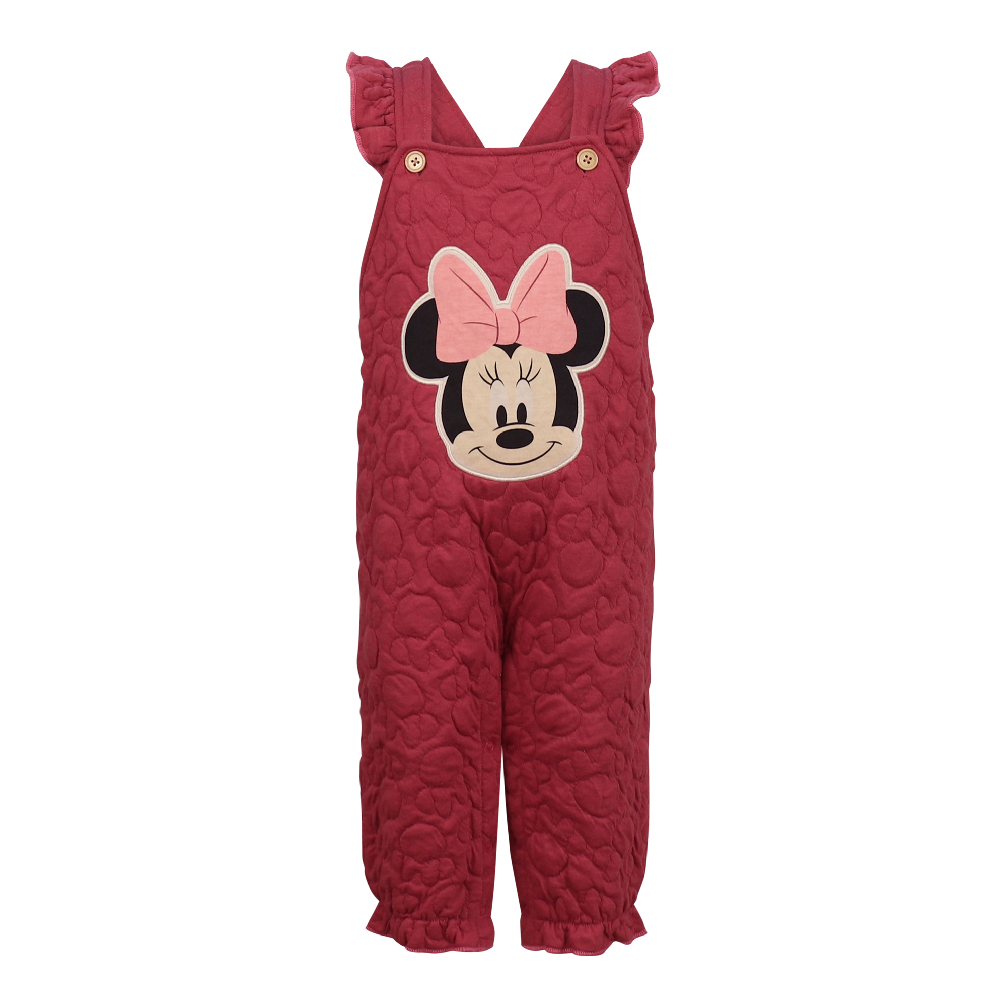 Disney Clothes Baby Girls 2-Piece Overall Set – Long Sleeve Top with Suspender Romper Minnie, Pooh, Bambi & Marie (Newborn–Infant)