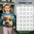 thumbnail image 7 of Uorisanigo Toddler Girl Crewneck Sweatshirt Kids Ruffled Shoulder Long Sleeve Cute Baby Highland Cow Sweater for Kids Fall Fashion Pullover Tops Size 1-2, 7 of 7
