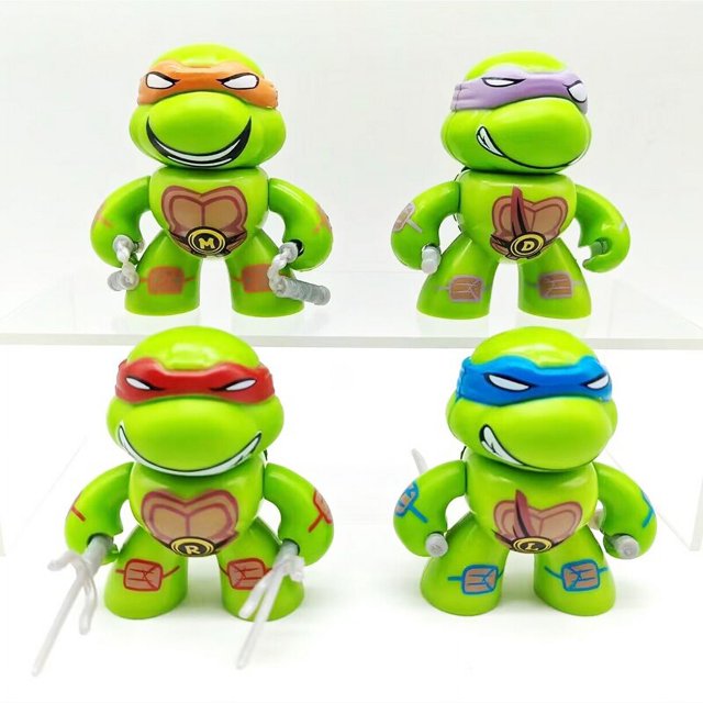 Figura de acción de Tortugas Ninja Mutantes adolescentes, edición de película, modelo móvil, juguetes, nuevo, 7cm, 4 piezas por juego