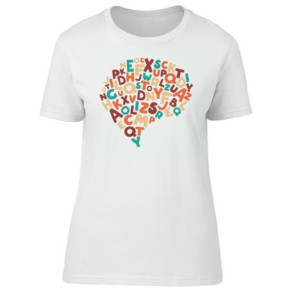 The Alphabet In Brain Shape Tee Women's -Image by Shutterstock