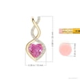 thumbnail image 4 of Angara Necklace - Natural Heart-Shaped 1.5 ct Pink Sapphire Infinity Necklace with Diamond in 14K Yellow Gold for Women | September Birthstone, Birthday, Anniversary, Jewelry Gift for Women, 4 of 9