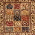 thumbnail image 1 of Ahgly Company Machine Washable Indoor Square Abstract Saffron Red Area Rugs, 8' Square, 1 of 7