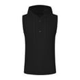 thumbnail image 5 of Men's Hoodies Big And TallCasual Hooded Pullover Sleeveless Button Hooded, 5 of 5