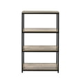 thumbnail image 4 of Mainstays 4-Shelf Metal Frame Bookcase, Rustic Brown Finish, 4 of 9
