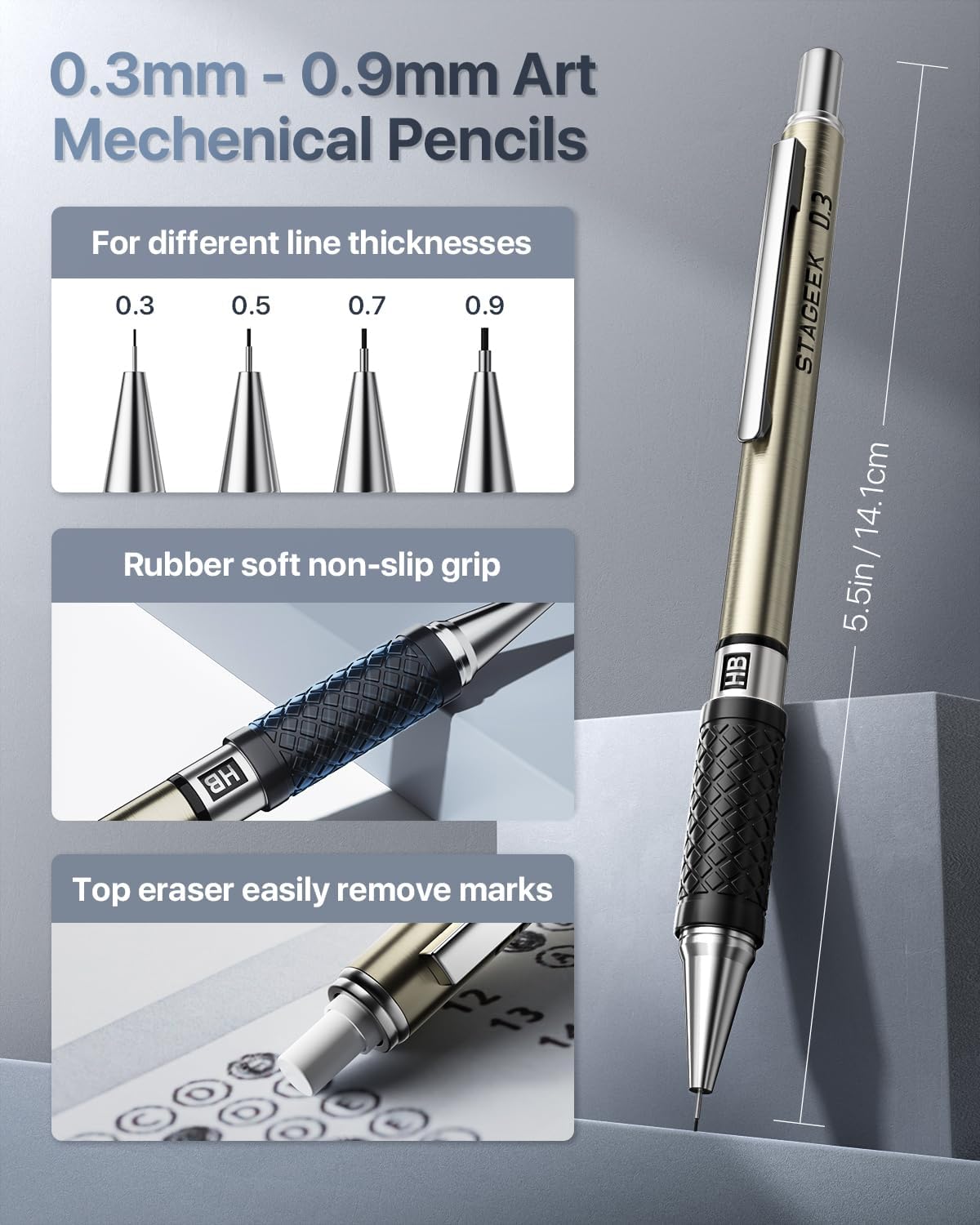 STAGEEK Mechanical Pencil Set, 37 Count with 492 Lead Refills photo 4