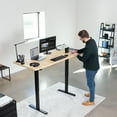 thumbnail image 6 of VIVO Electric 71” x 30” Stand Up Desk Workstation, Light Wood Top, Black Frame, 6 of 8
