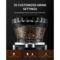 thumbnail image 4 of Conical Burr Coffee Grinder, Electric Coffee Bean Grinder f Precise Grinding, 35 Settings, 2–12 Cup Select, Anti-Static Design f Home Use, Black, 4 of 4