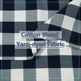 thumbnail image 5 of Haperlare 54"Wx15"L Navy Blue Valance Kitchen Buffalo Checkered Gingham Farmhouse Valance Cotton Curtains Light Filtering Valance, 1 Panel, 5 of 6