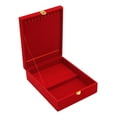 thumbnail image 3 of Caja de joyería de boda, caja de joyería de terciopelo rojo, caja de exhibición de joyería para cumpleaños 20cm x 26cm x 75cm, 3 of 9