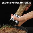 thumbnail image 3 of 2Pcs de Molinillo Manual de Sal y Pimienta, Moledor de Especias de Acero Inoxidabley Vidrio con Rudeza Ajustable para Pimienta, Especias o Sal Marino (6 oz/180 ml), 3 of 5