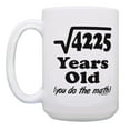 thumbnail image 2 of ThisWear 65th Birthday Mug Square Root of 4225 You Do the Math Bday Mug Gift 15oz Coffee Mug, 2 of 4
