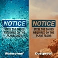 thumbnail image 6 of (2 Pack) Steel Toe Shoes Required On The Plant Floor OSHA Notice Sign 18 Inch X 12 Inch Plastic Sign, Weather Resistant, UV Protected for Workplace, Business, and Construction Site,, 6 of 8