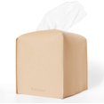 thumbnail image 1 of HAHDAXIA Tissue Box Covers, Square Tissue Box Holders for Tissues Cube Box Tissue Storage Box, Leather Tissue Box Covers for Bathroom Bedroom Dresser Countertop Vanity Decor, Beige, 1 of 7