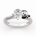 thumbnail image 2 of Anillo de plata fina 925 ajustable para perro, regalo para mujer, 2 of 8