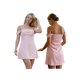 thumbnail image 2 of Minivestido de mujer sin mangas, con hombros descubiertos, plisado, liso, para cóctel de verano., 2 of 9