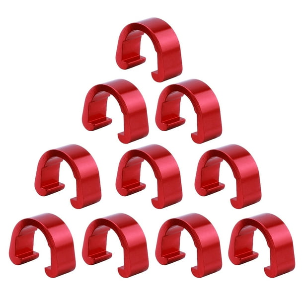 Sonducket 10 piezas Cable de bicicleta C Clips Cables de freno resistentes profesionales Abrazadera Fijar accesorio Manguera Guía Abrazaderas Type3 NO3