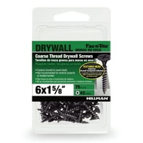 Fas-n-Tite Coarse Thread Drywall Screws, 6 x 1-5/8" Interior Screws, Phillips, 75 pack