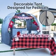 thumbnail image 4 of Hexagon Pop-Up Sun Shade Canopy with Ventilated Mesh Walls, UPF 50+ UV Protection, All-Season Outdoor Shelter for Camping, Beach, Events, and Parties, Lightweight & Portable, 4 of 13