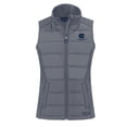 thumbnail image 2 of Women's Cutter & Buck  Gray George Washington University Vault Evoke Hybrid Eco Softshell Recycled Full-Zip Vest, 2 of 3