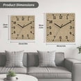 thumbnail image 5 of Beige Wooden Wall Clock Silent Non Ticking, Farmhouse Burlap Solid Brown Color Modern Linen Texture Square Wall Clocks Battery Operated, Decor Clock for Home Office, Living Room, Kitchen, 10 Inch, 5 of 9