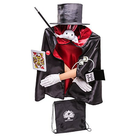 Kids Deluxe Magician Costume Set - 12 Pcs + Storage Bag