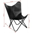 thumbnail image 4 of Black Leather Butterfly Chair, 4 of 4