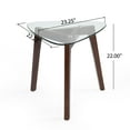 thumbnail image 3 of Noble House Fircrest Wood and Glass End Table, Walnut, 3 of 7