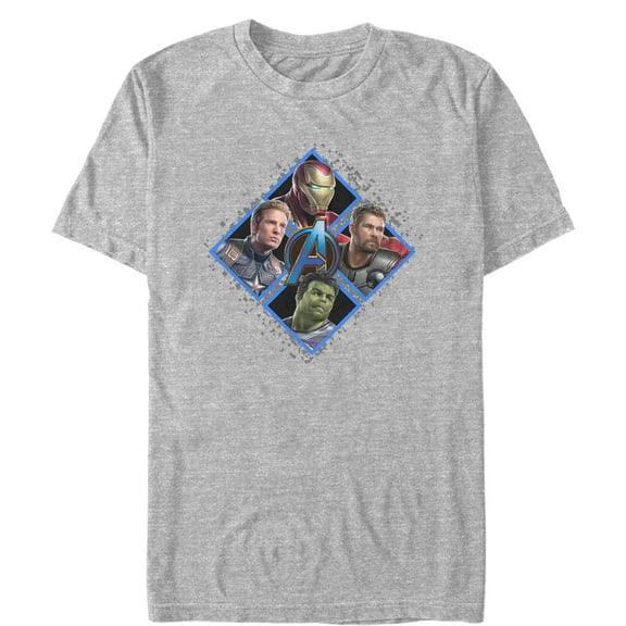 Men's Marvel Avengers: Endgame Hero Square Graphic Tee Athletic Heather Large