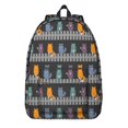 thumbnail image 1 of Adorable Cat-Themed Print Backpack – Cute Cartoon Cat Bookbag for School, Daily Commute, and Travel, 1 of 4