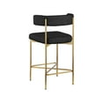 thumbnail image 5 of Meridian Furniture Rivage Black Durable Linen Textured Fabric Stool (Set of 2), 5 of 8