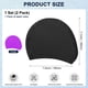 thumbnail image 3 of Uxcell Gorro de Natación de Silicona en Forma de Lágrima de 2 Piezas para Mujeres y Hombres, Gorro de Natación Impermeable No Deslizante Duradero [Negro y Púrpura], 3 of 6