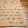 thumbnail image 4 of Hauteloom Haimi Natural Jute Looking Recycled Material Living Room, Bedroom Area Rug - Machine Washable - Swiss Cross - Brown, Light Brown, Beige, Cream - 5' x 8', 4 of 7