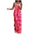 thumbnail image 1 of Mono de verano sin mangas con estampado de tirantes finos para mujer, elegante, de cintura alta, con pernera ancha y bolsillos Fridja  alkflakhf37761, 1 of 8