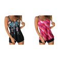 thumbnail image 1 of (2-Pack) Rinsvye Women'S High Waist Printed Tankini Swimsuit With Adjustable Straps And Removable Cups Two Piece Set For Swimwear Beach Pool Summer Outfit, 1 of 6
