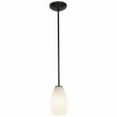 thumbnail image 2 of 28012-3R-ORB/WHST Access Lighting Champagne-One Light Glass Pendant with Rod-5 Inches Wide by 9 Inches Tall-Oil Rubbed Bronze Finish-White Stone Glass, 2 of 7
