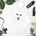 thumbnail image 2 of Rainbow Tongue Unisex Hoodie (White, L), 2 of 2