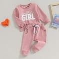 thumbnail image 4 of sususu Baby Girl Long Sleeve Pullover Sweatshirt and Pants Winter Clothes Set for Toddler Girls Cozy Two Piece Outfit ,Pink,12-18 Months, 4 of 7