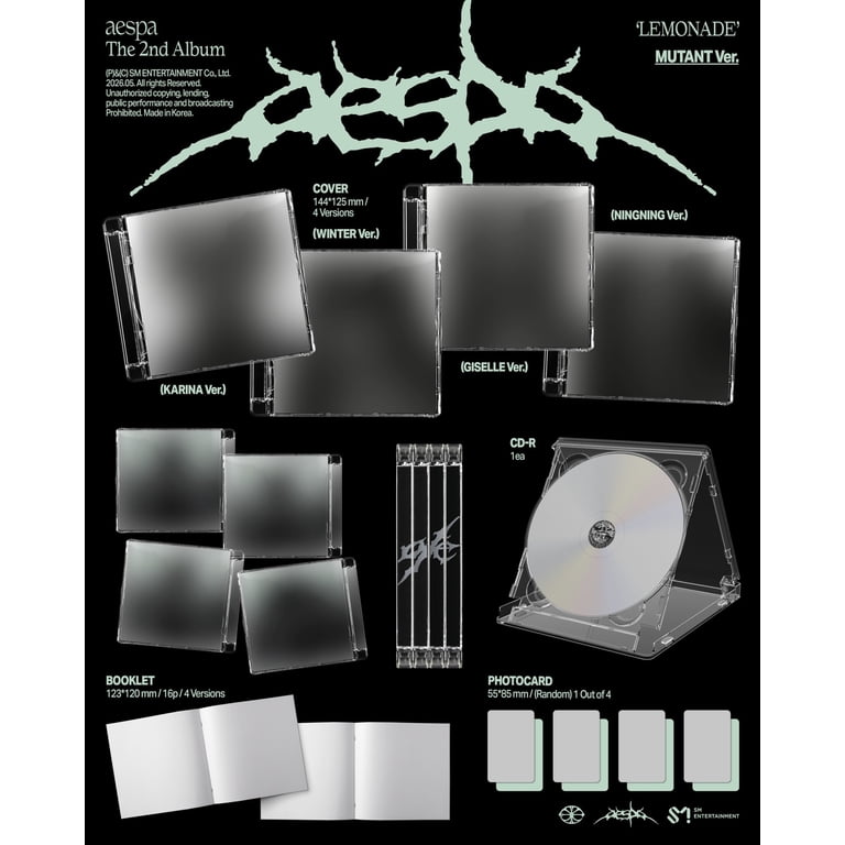 aespa - The 2nd Album 'LEMONADE' [MUTANT Ver.] - CD - Walmart.com