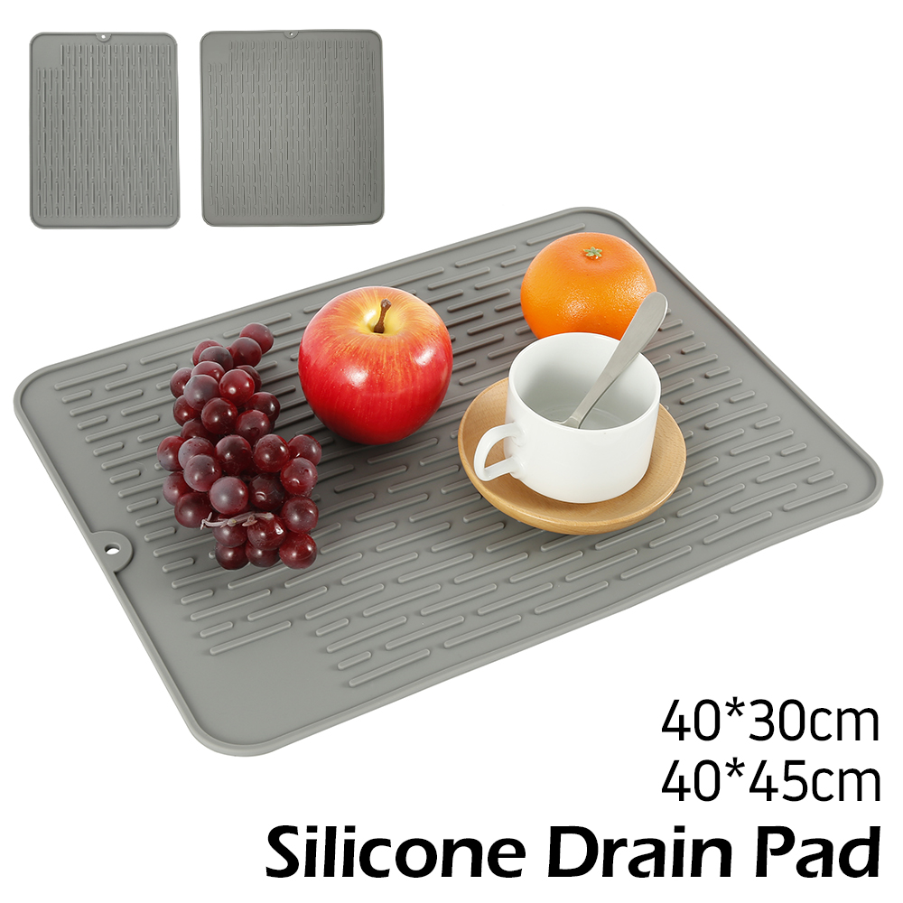 Grey Silicone Table Placemat Premium Heat Resistant Drying Mat