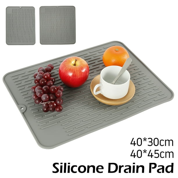 Grey Silicone Table Placemat Premium Heat Resistant Drying Mat
