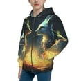 thumbnail image 2 of Rocae Firefly Forest Fox for Zip Up Hoodies for Teen Sweatshirt with Hood-Small, 2 of 6