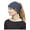 Dark Denim, variant on Pony Tail Knit Beanie, Light Melange Grey