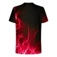 thumbnail image 4 of Leesechin Men's Flames Graphic Print T Shirt Short Sleeve Round Neck Tees Basic Classic T Shirts Casual Tops, 4 of 5