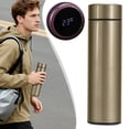 thumbnail image 2 of 480ML Smart Water Bottle Stainless Steel Vacuum Mug,Travel Mug with LED Temperature Display Screen,Keep Hot Or Cold,Portable Travel Tea Coffee Vacuum Thermo Cup,Insulated Water Bottle(Gold), 2 of 9