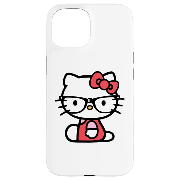 Estuche para lentes nerd de Hello Kitty para iPhone 15