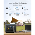 VDL Portable Power Station 1500W/1228Wh Capacity Solar Generator,6x AC Output, 2000W Surge,Fast Charging for Home RV Emergency
