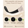 thumbnail image 5 of Wearlizer Celtic Knot Leather Band Compatible with Samsung Galaxy Watch 8 40mm 44mm & Watch 8 Classic 46mm, Slim Dressy Leather Strap for Women with Designer Interlock Buckle, 5 of 6