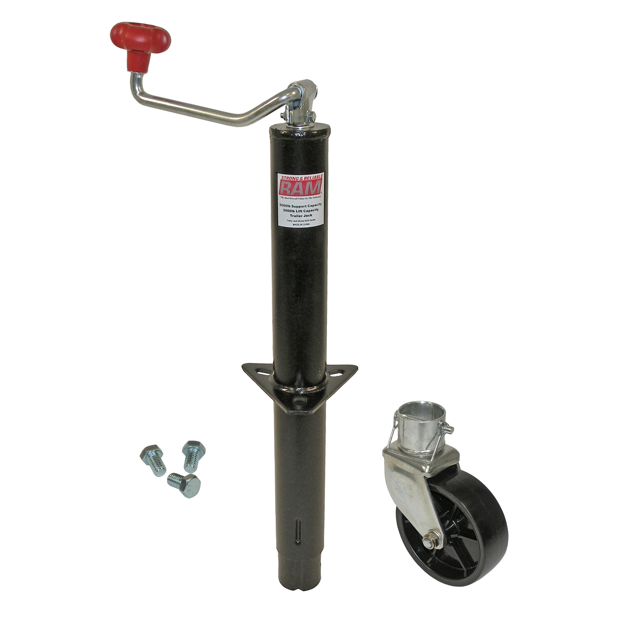 AFrame Trailer Jack With Wheel and Mounting Hardware