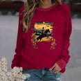 thumbnail image 1 of RKSTN Blouses pour Femmes Imprimées Col Rond Manches Longues Chandails en Molleton Blouses pour Femmes Habillées Décontractées, 1 of 4