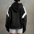 thumbnail image 4 of IDOPIP Womens Oversized Hoodies Fleece Sweatshirts Colour Block Panelling Long Sleeve Sweaters Pullover Tops, 4 of 5